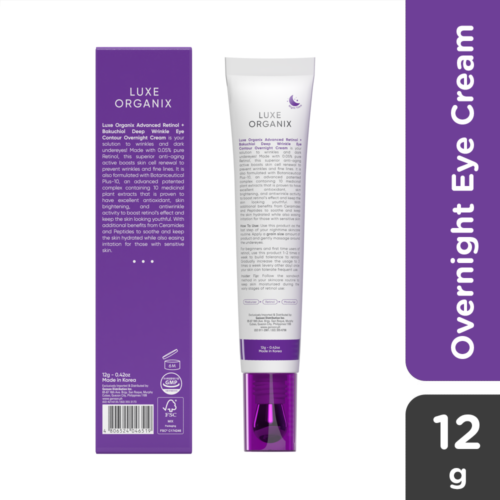 Luxe Organix Retinol + Bakuchiol Overnight Glow Gentle Treatment Cream - True Beauty Skin Essentials