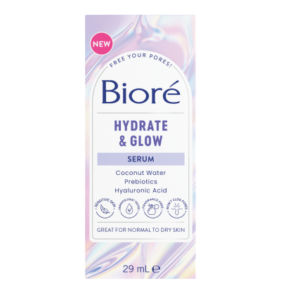 BIORÉ® HYDRATE & GLOW
SERUM - True Beauty Skin Essentials