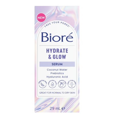 BIORÉ® HYDRATE &amp; GLOW
SERUM - True Beauty Skin Essentials