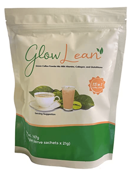 Glow Lean 15 in 1 Green Coffee Mix Powder (7 sachets x 21g) - True Beauty Skin Essentials