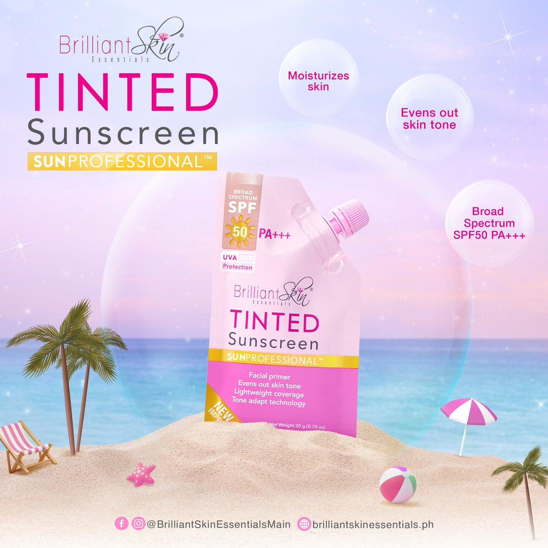 Brilliant Skin Essential Tinted Sunscreen SPF 50 - True Beauty Skin Essentials