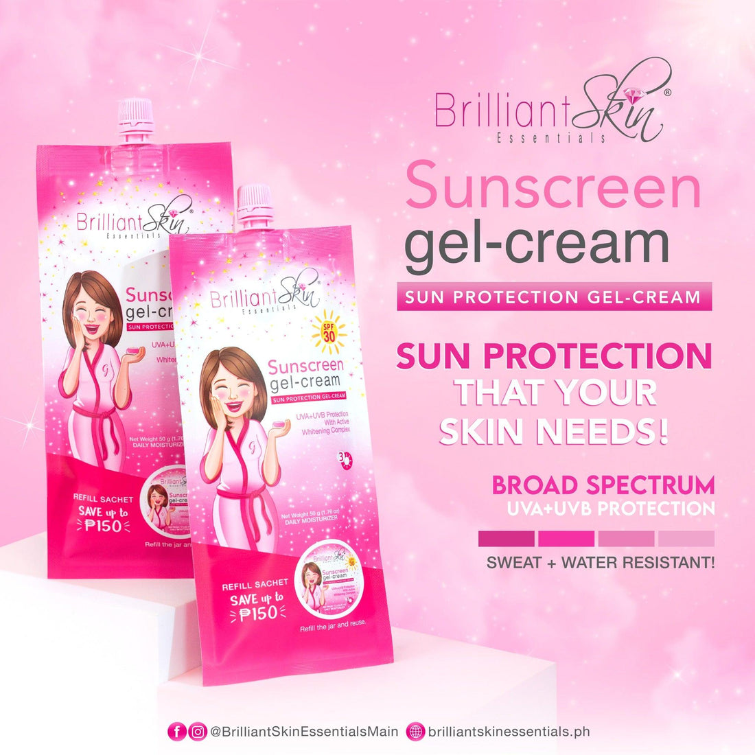 Brilliant Skin Essential Sunscreen Gel-Cream - True Beauty Skin Essentials